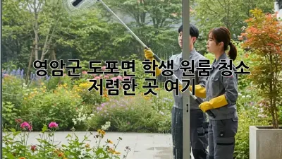 영암군 도포면 학생 원룸 청소🧹 저렴한 곳 여기!